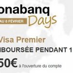 Monabanq Days : Visa Premier remboursée +50€