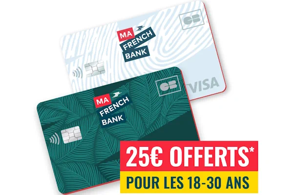 25€ offerts pour les moins de 30 ans chez Ma French Bank