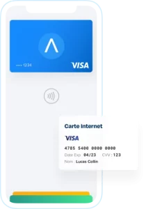 Carte virtuelle Lydia Bleu